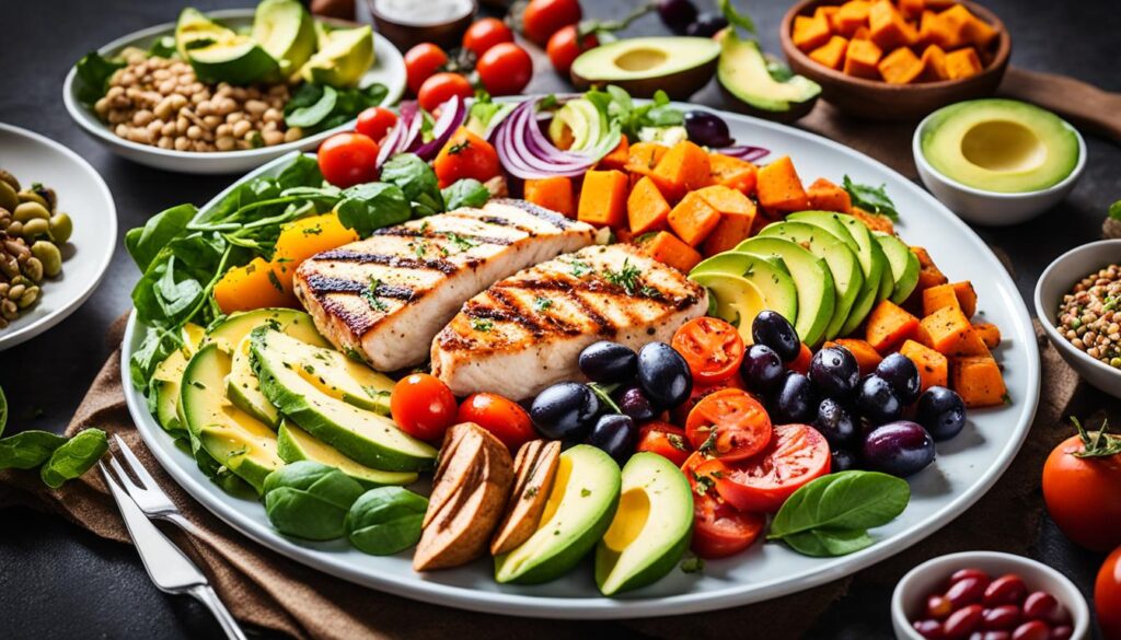 Mediterranean diet plate