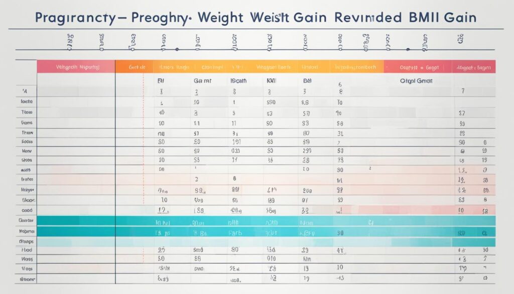 Pregnancy weight gain chart