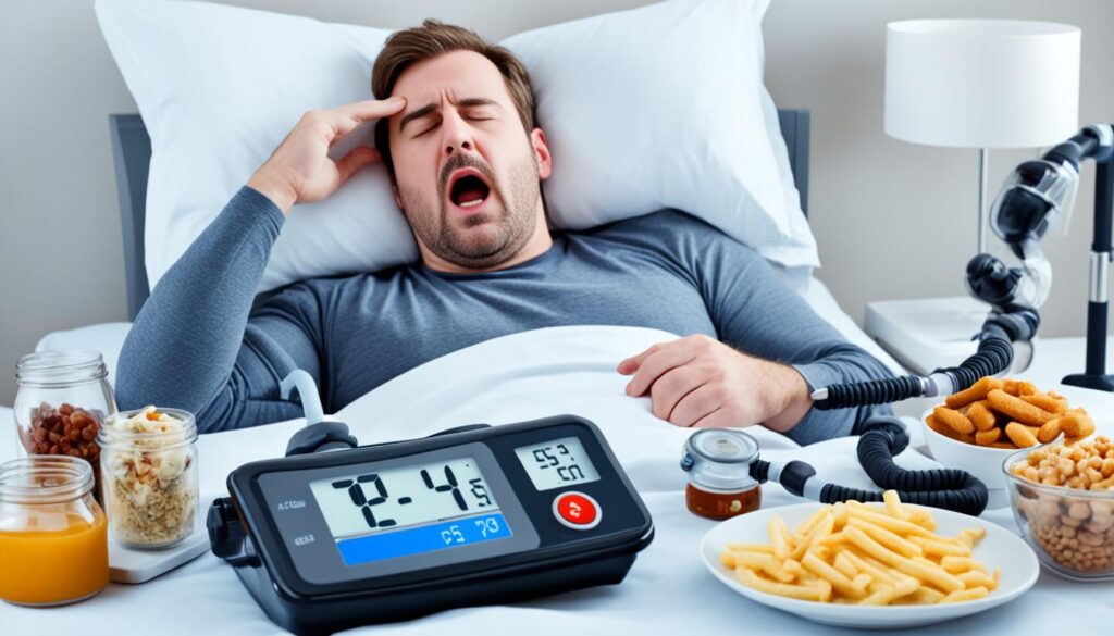 Sleep apnea and weight gain cycle